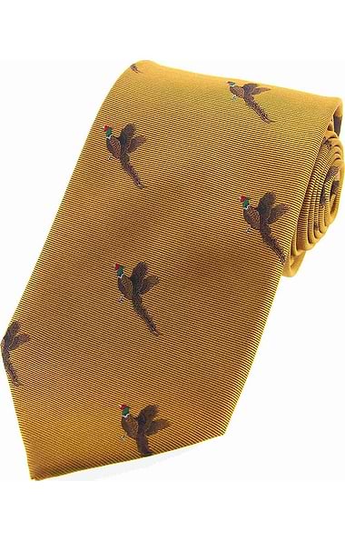 Men's Embroidered Flying Pheasants Silk Tie