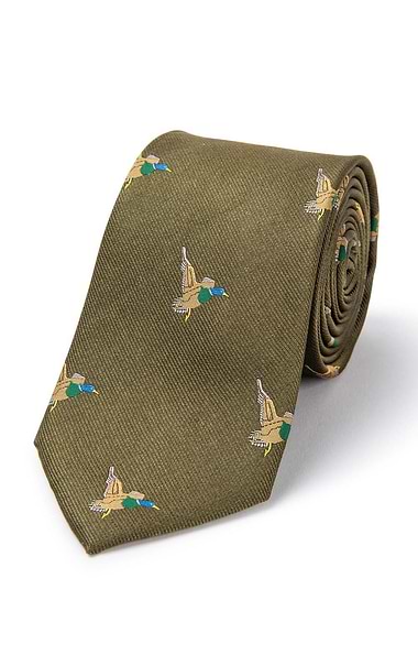 Men's Flying Duck Woven Silk Tie