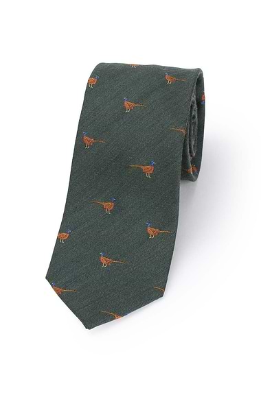 Men's Silk Blend Pheasant Tie