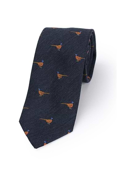 Men's Silk Blend Pheasant Tie