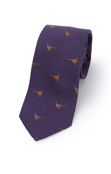 Men's Silk Blend Pheasant Tie