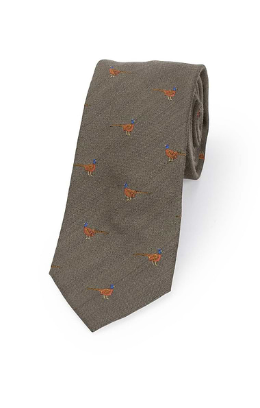 Men's Silk Blend Pheasant Tie