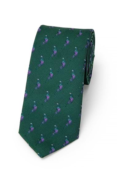 Men's Woven Silk Parrot Tie