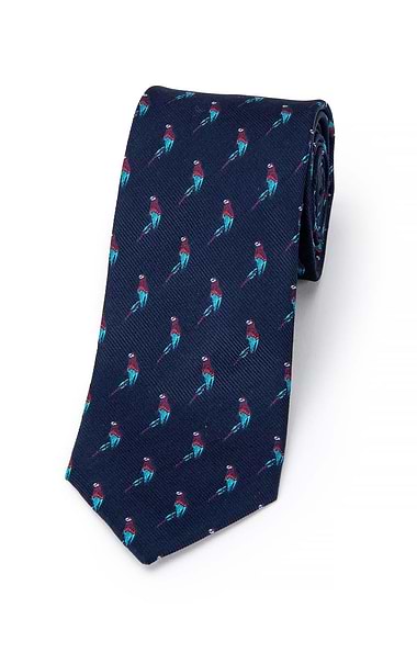 Men's Woven Silk Parrot Tie