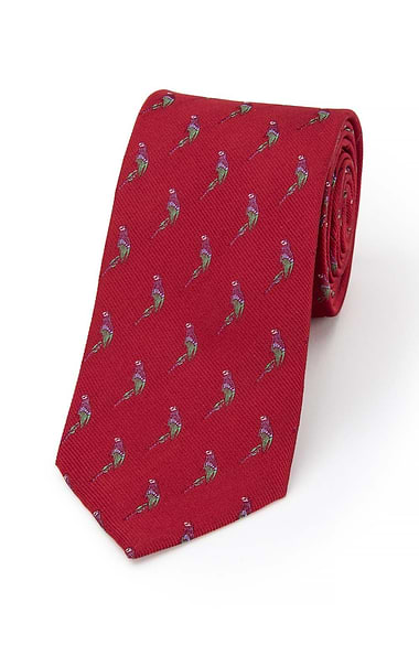 Men's Woven Silk Parrot Tie