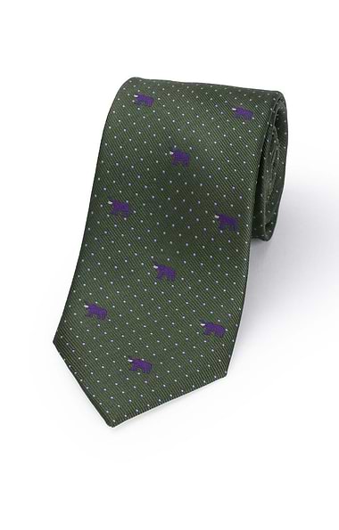 Men's Woven Silk Elephant Tie