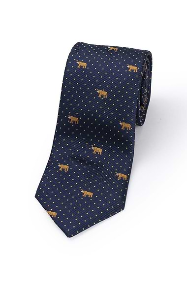 Men's Woven Silk Elephant Tie