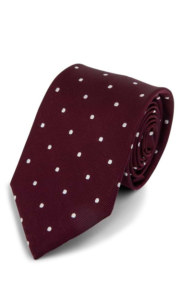 Men's Polka Dot Woven Silk Tie