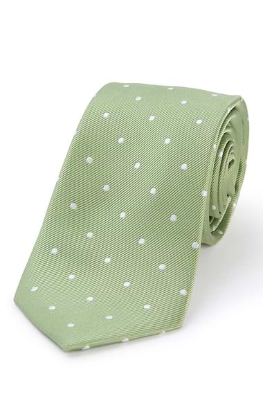 Men's Polka Dot Woven Silk Tie