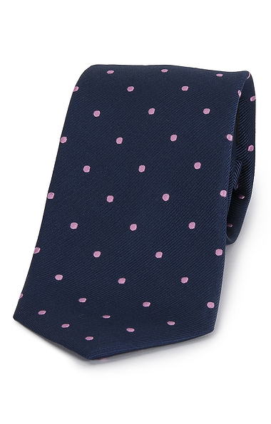 Men's Polka Dot Woven Silk Tie