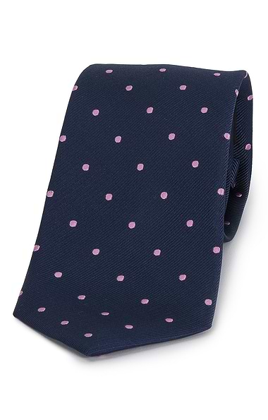 Men's Polka Dot Woven Silk Tie