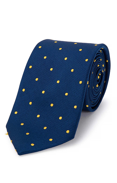 Men's Polka Dot Woven Silk Tie