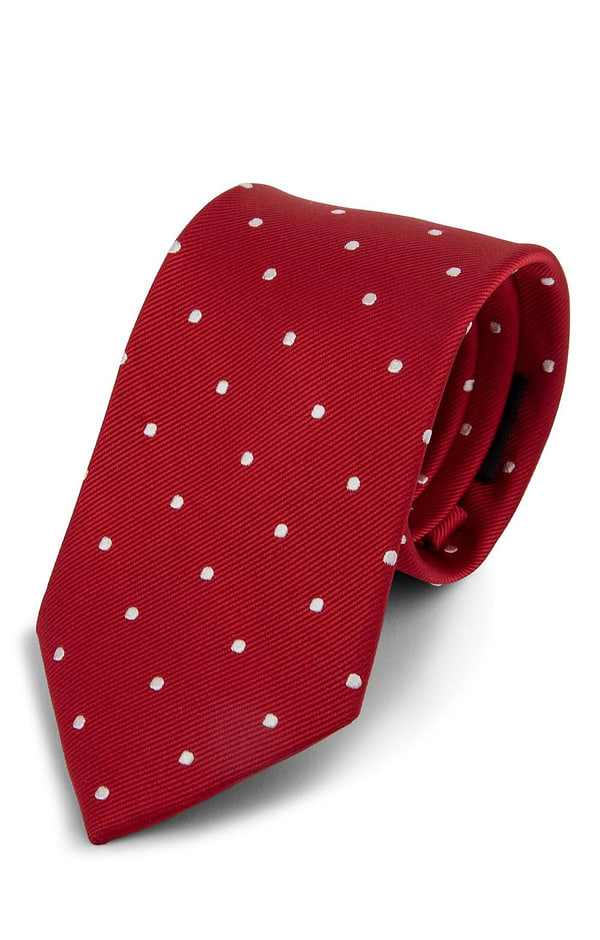 Men's Polka Dot Woven Silk Tie