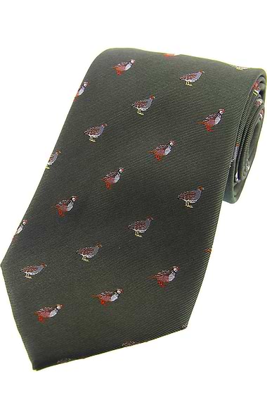 Men's Silk Woven Partridge Tie