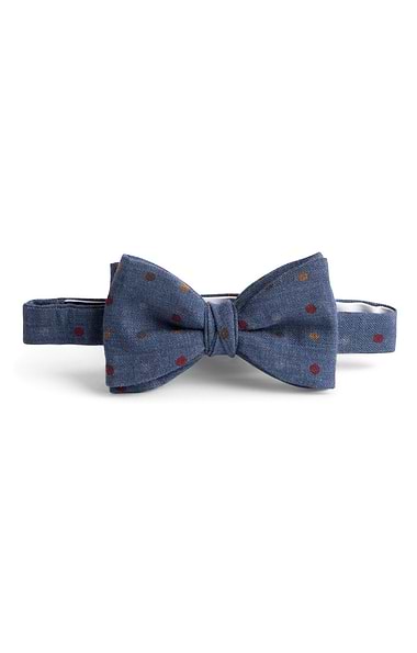 Men's Polka Wool Bow Tie