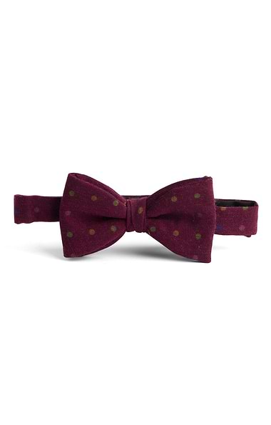Men's Polka Wool Bow Tie