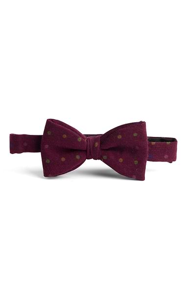 Men's Polka Wool Bow Tie