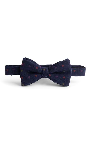 Men's Polka Wool Bow Tie