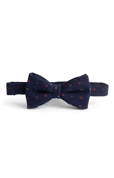 Men's Polka Wool Bow Tie