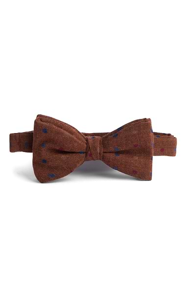 Men's Polka Wool Bow Tie