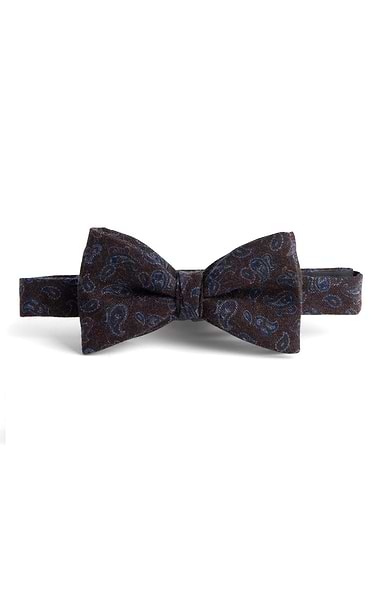Men's Paisley Wool Bow Tie