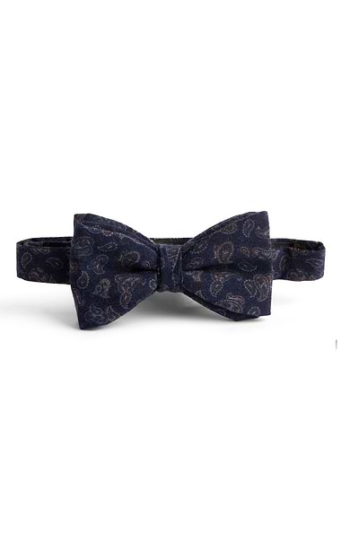 Men's Paisley Wool Bow Tie