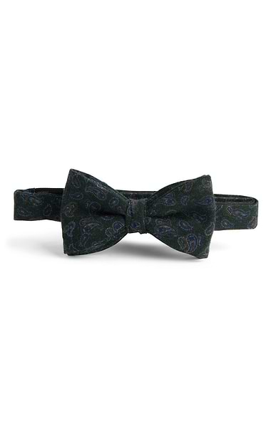 Men's Paisley Wool Bow Tie