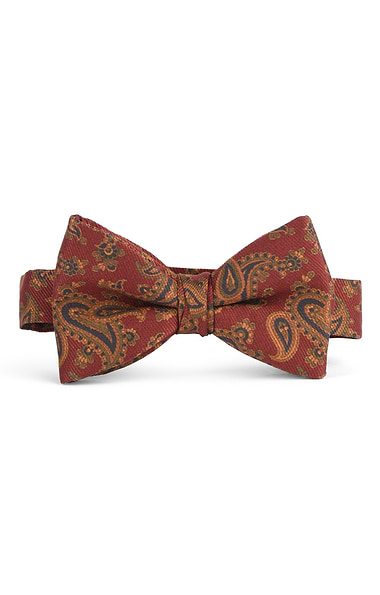 Large Paisley Silk Twill Bow Tie