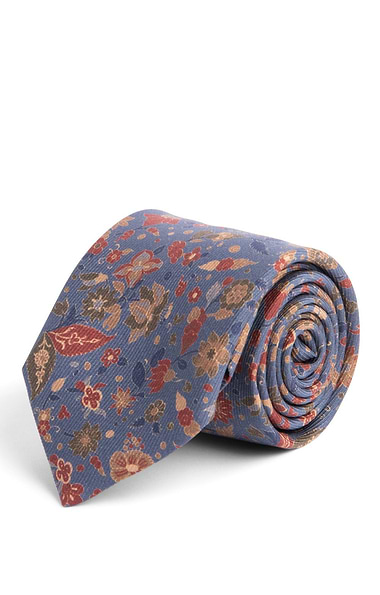 Men's Floral Silk Twill Neck Tie