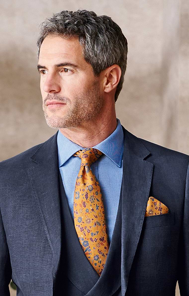 Men's Floral Silk Twill Neck Tie
