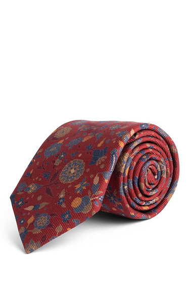 Men's Floral Silk Twill Neck Tie