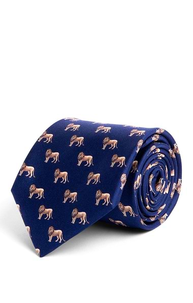 Men's Animal Silk Twill Neck Tie