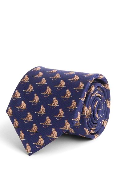 Men's Animal Silk Twill Neck Tie