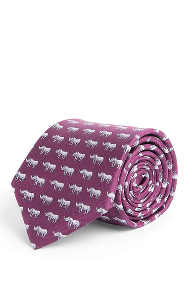 Men's Animal Silk Twill Neck Tie