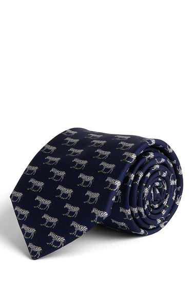 Men's Animal Silk Twill Neck Tie