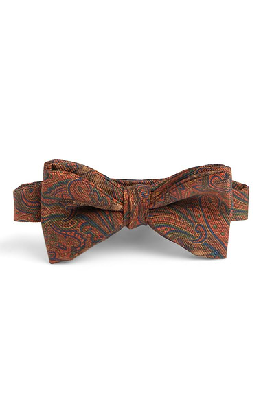 Men's Paisley Pheasant Silk Twill Bow Tie