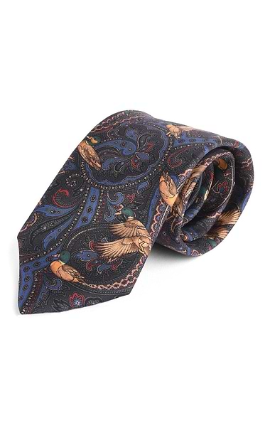 Paisley Duck Silk Twill Necktie