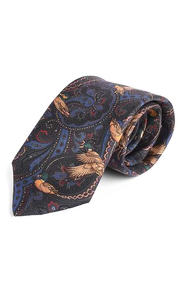 Paisley Duck Silk Twill Necktie