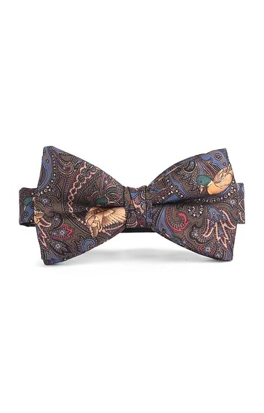 Paisley Duck Silk Bow Tie