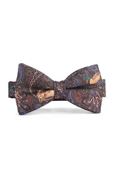 Paisley Duck Silk Bow Tie