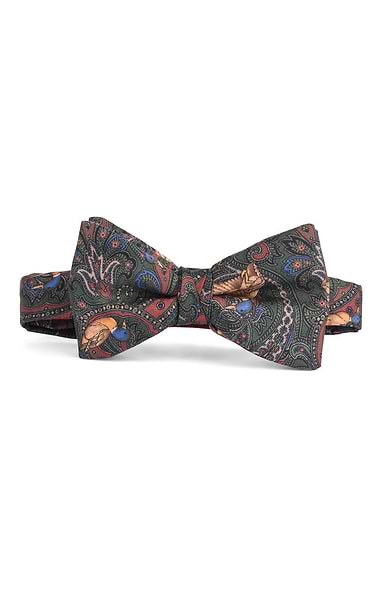 Paisley Duck Silk Bow Tie