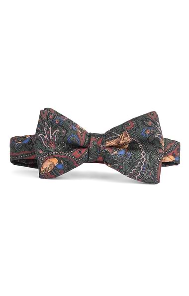 Paisley Duck Silk Bow Tie