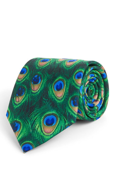 Men's Greek Owl Print Tie