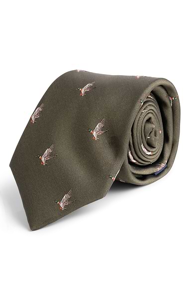Men's Pure Silk Game Bird Country Tie