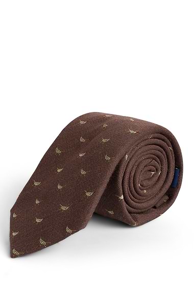 Men's Pure Silk Game Bird Country Tie