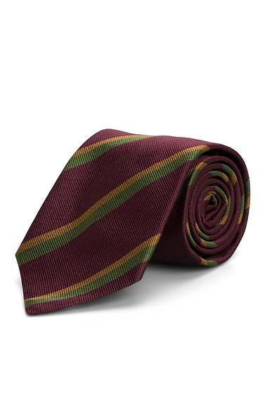 Stripe Silk Twill Neck Tie