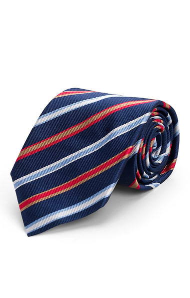 Stripe Silk Twill Neck Tie