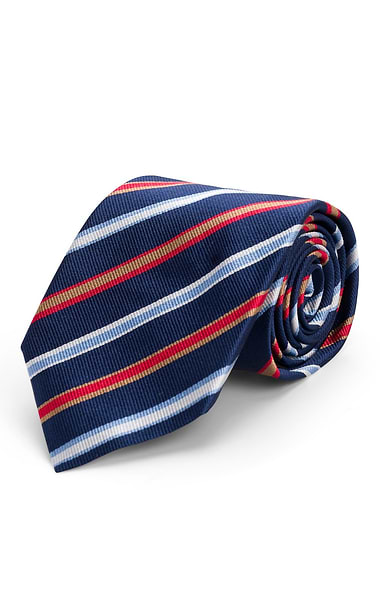 Stripe Silk Twill Neck Tie