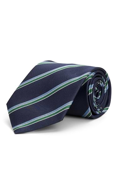 Stripe Silk Twill Neck Tie