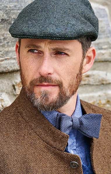 Men's Wool Houndstooth Bow Tie